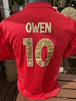 Vintage England 2006 Away Football Shirt Number 10 Owen Size Extra Small Retro