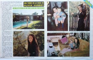 Olivia Hussey = 3 Pages Vintage 1974 Spanish Clipping (