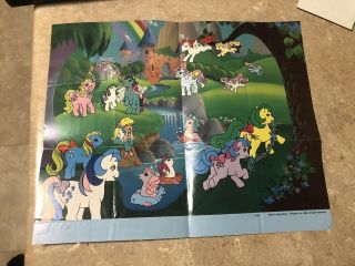 Vintage My Little Pony The Movie Sweepstakes Poster 1986 G1 Hasbro Mlp Insert