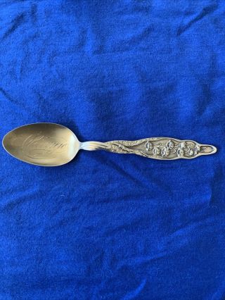 Vintage Sterling Silver Lily Of The Valley Spoon Chicago Engraved 20g