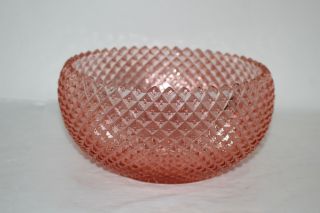 Vintage Anchor Hocking Pink Miss America Depression Glass 8 " Cupped Bowl
