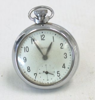 Vintage Smiths Stainless Steel Mechanical Pocket Watch - S14