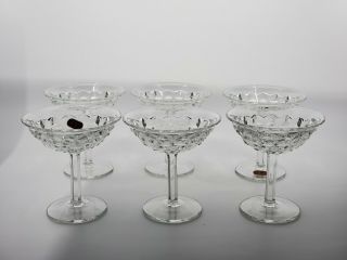 Vintage Fostoria American Set Of 6 Champagne Tall Sherbet Glasses 4 3/8 "
