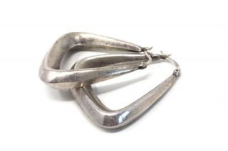 Great Heavy Vintage Sterling Silver 925 Chunky Hoop Earrings 20