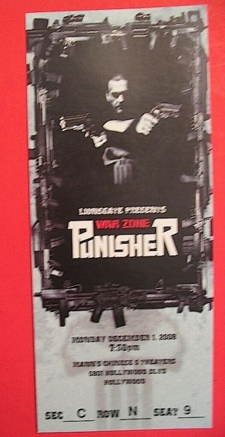 The Punisher War Zone 2008 Movie Press Kit W/pre - Release Screening Invite Marvel