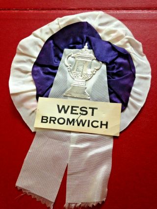 Vintage Football Fa Cup Rosette - West Bromwich Albion