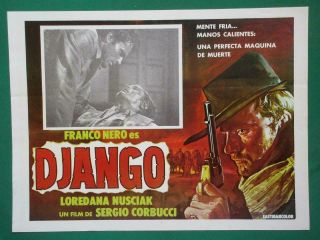 Django Franco Nero Spaghetti Western Sergio Corbucci Spanish Mexico Lobby Card 6