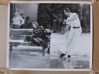 Loretta Young And Director Hc Potter On Skates Candid Photo By Alex Kahle 1946