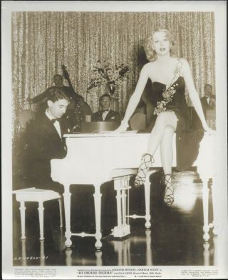 Martha Scott 1943 Promo Photo Hi Diddle Diddle White Grand Piano