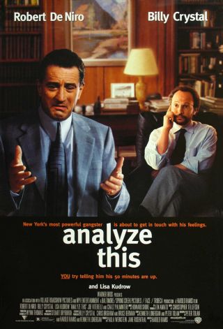 Analyze This Movie Poster 1 Sided 27x40 Robert De Niro Billy Crystal