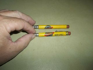 Vintage Pair Gruhn Quality Hybrids Bullet Pencils Manilla Iowa Seed Corn Farm