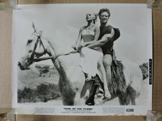 Virna Lisi With Steve Reeves Leggy Peplum Photo 1963 Duel Of The Titans