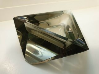 Murano/moser Bohemian Faceted Glass Ashtray/bowl