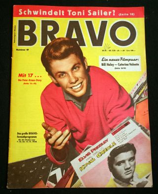 Bravo German Pop / Film Mag 1958 Peter Kraus Christine Kaufmann Caterina Valente