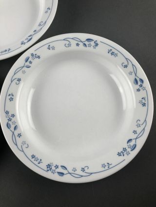 Corelle Provincial Blue Flat Rimmed Soup Pasta Bowls Set of 3 Blue Flowers 2