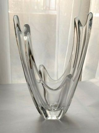 Daum France Clear Crystal Vase