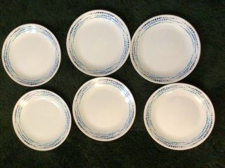 Corelle “ocean Blues” Set Of 6 Dinner Plates - W/ Tags 10 - 1/4”