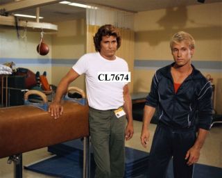 Michael Landon And Bart Conner In Television Series 