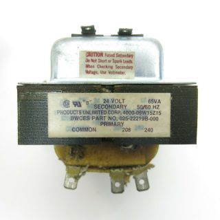 Products Unlimited Transformer 4000 - 09w15z15 24 Volt 65va Vintage