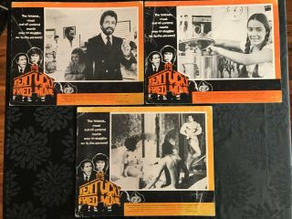 3 Lobby Cards 11x14: The Kentucky Fried Movie (1977) Evan C.  Kim