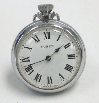 Vintage Ingersoll Stainless Steel Mechanical Pocket Watch - B36