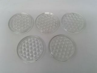 Set Of 5 Fostoria Glass American 3 3/4 " Coasters