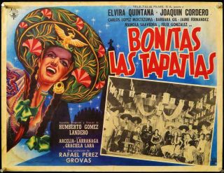 L464 Bonitas Las Tapatias,  Mexican Lobby Card,  Elvira Quintana,  Joaquin Cordero