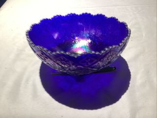Imperial Aurora Jewels Carnival Glass Hattie Bowl