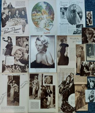 1930s Clippings Of Grace Moore
