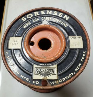 Vintage Sorensen Metal Wire And Cable Spool