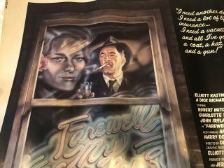 Farewell My Lovely Half Movie Poster 1975 22x28 Robert Mitchum 2