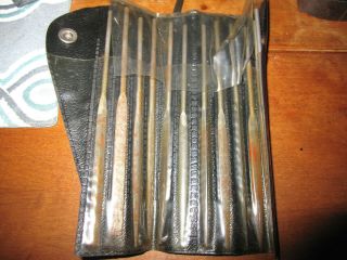 Vintage Set Of Unknown Maker Jewelers Needle Files Fair/good Cond.
