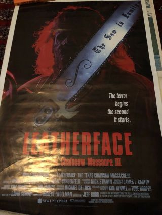 Leatherface Texas Chainsaw Massacre 3 Poster