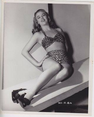 Rare Peggy Knudsen Swimsuit Leggy Pin Up 8x10 Photo Bachrach Stamped