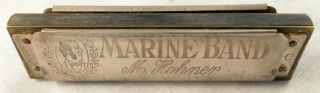 Vintage M Hohner Marine Band Harmonica Key Of C Model 1896 Diatonic Post War