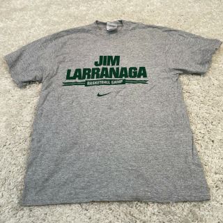 Vintage Nike Mens T Shirt Small Grey Jim Larranaga Basketball Camp Sports Tee