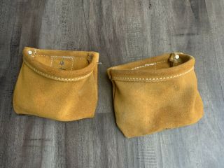 Two Vintage Leather Tool Work Pouches Pouch Tool Belt Accessory