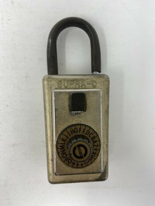 Vintage Supra C Series 3 Dial Alpha Combination Key Lock Box W/ Code