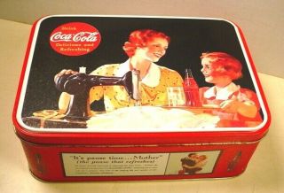 Vintage 1993 Coca Cola Tin Box W/lid