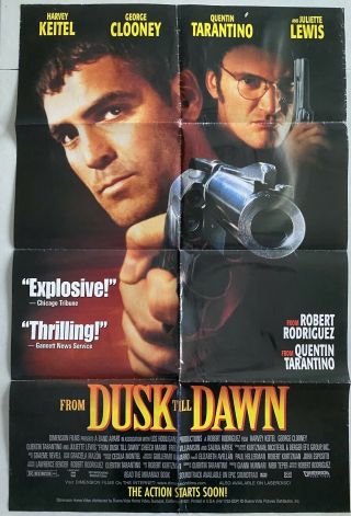Vintage From Dusk Till Dawn Movie Poster Quentin Tarantino George Clooney