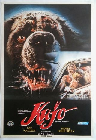 Cujo 1983 Stephen King Dee Wallace Lewis Teague Horror Vintage Movie Poster