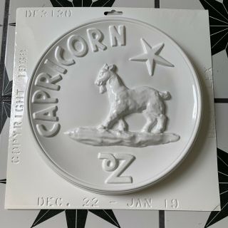 Vintage Plastic Plaster Chalkware Capricorn Goat Zodiac Astrology Deep Flex Mold