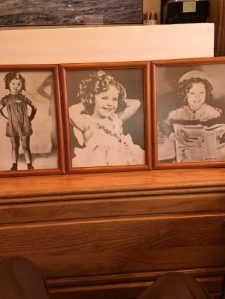 St 3 Three Shirley Temple Promo Shots Early 1930 12x16 Framed Non Glare Glass