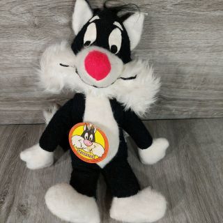 Vintage 1971 Sylvester Warner Bros Mighty Star Plush With Tag 14 "