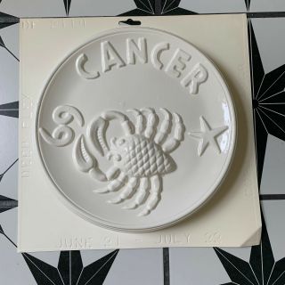 Vintage Plastic Plaster Chalkware Cancer Crab Zodiac Astrology Deep Flex Mold