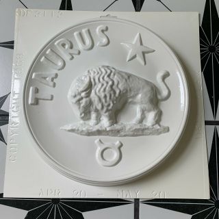 Vintage Plastic Plaster Chalkware Taurus Bull Ox Zodiac Astrology Deep Flex Mold