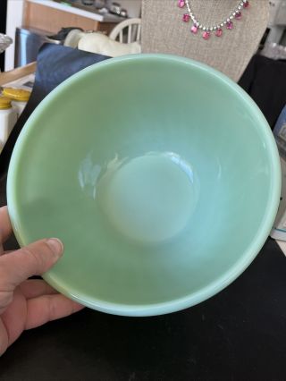 Vintage jadeite fire king swirled large mixing bowl 3
