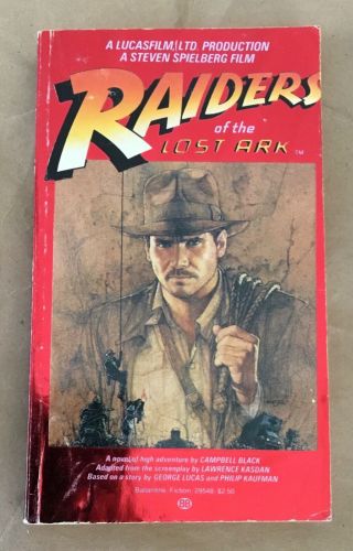 Indiana Jones And The Raiders Of Lost Ark 1981 Novelization Film Campbell Black