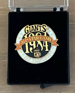 Vintage 1984 Mlb Baseball All Star Game Press Pin W/ Case - San Francisco Giants