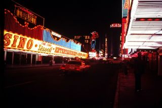 1972 Las Vegas Street Scene Vintage 35mm Slide En5